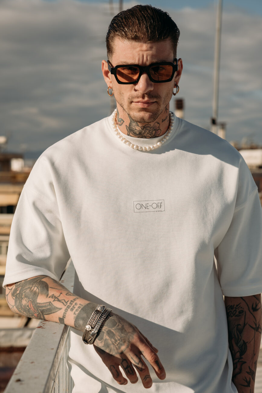 T-Shirt Oversized Logo- White